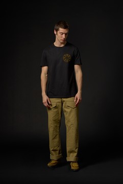 Pima cotton T-shirt with logo black (21S201-0701)