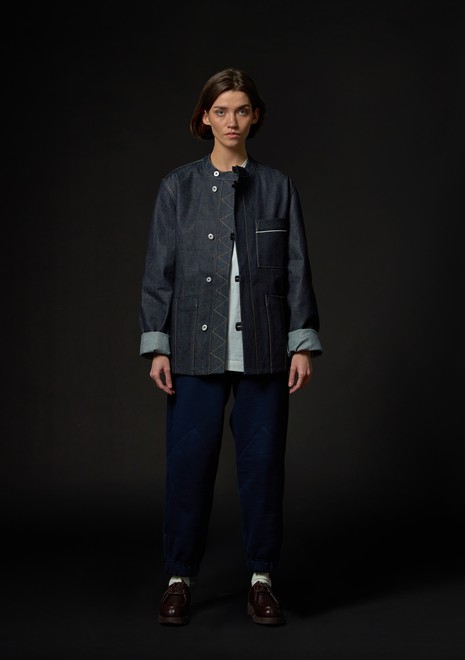 Куртка-телогрейка из японского денима