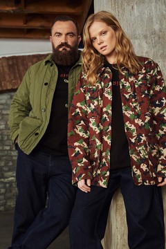 Куртка-телогрейка стеганая Garment Dye 25/17 х ОЛОВО зеленый (22S239-0113)