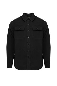 Wool shirt black (22W250-0401)