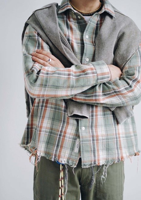 Рубашка клетчатая ОЛОВО-506