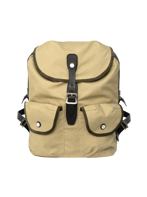 Waxed cotton backpack with lining