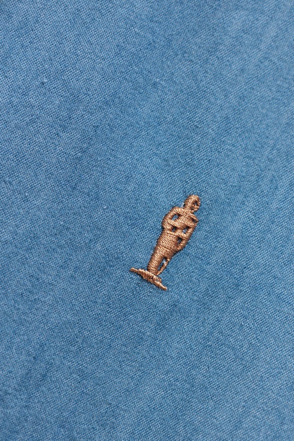 Рубашка из хлопкового шамбре