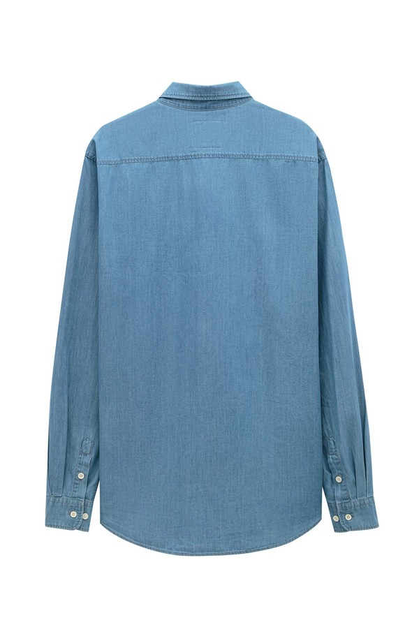Рубашка из хлопкового шамбре