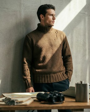 Свитер Хемингуэя ЧТИВО x ОЛОВО коричневый (24W797-0812)