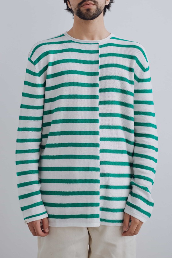 Вязаный лонгслив-тельняшка