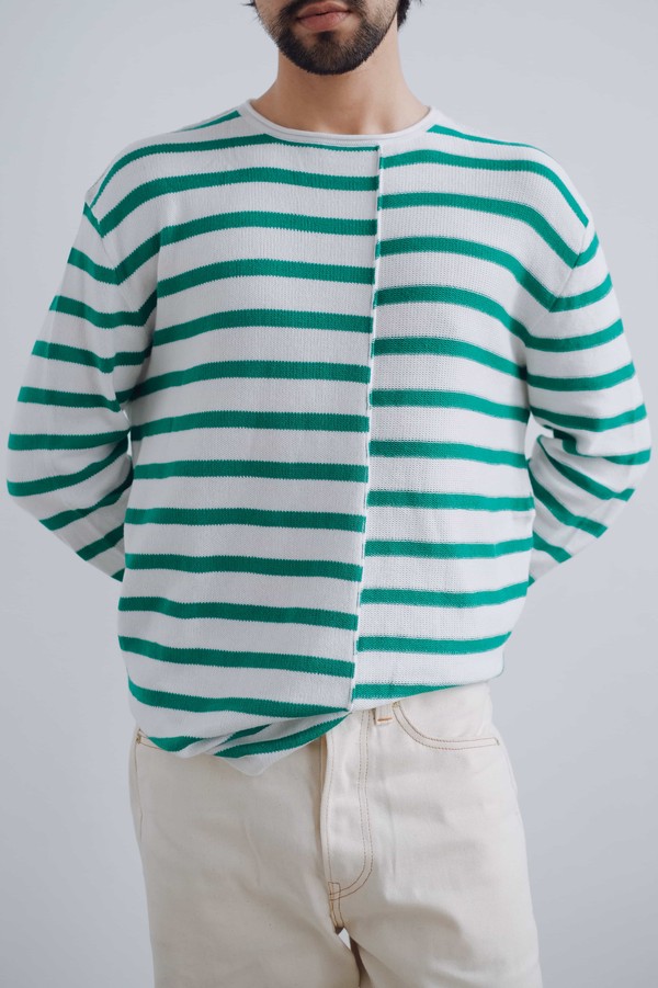 Вязаный лонгслив-тельняшка