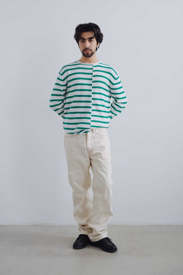 Вязаный лонгслив-тельняшка