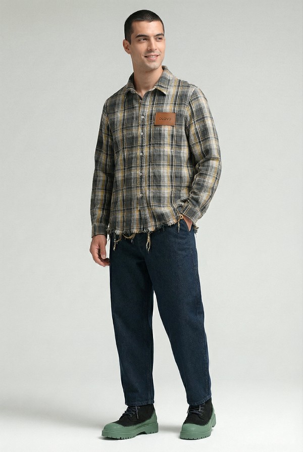 Рубашка клетчатая ОЛОВО-506