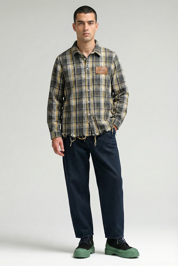 Рубашка клетчатая ОЛОВО-506
