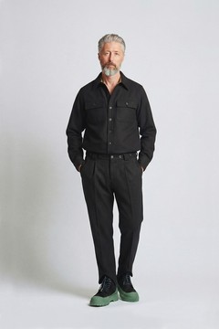 Wool shirt black (26W250-0401)