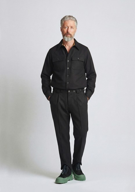 Верхняя рубашка шерстяная на подкладе