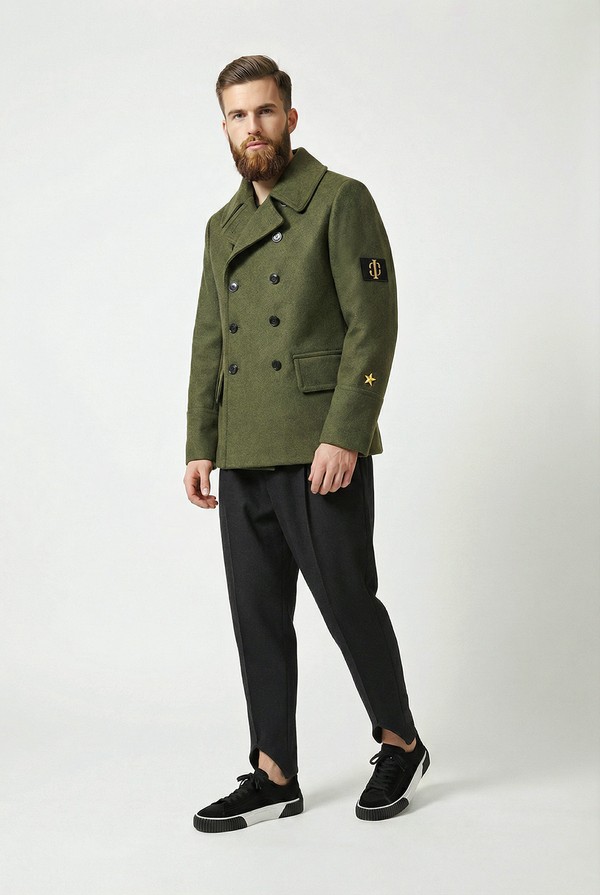 Бушлат двубортный на стеганой подкладке