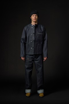 Куртка-телогрейка из японского денима темно-синий (22S013-0510)